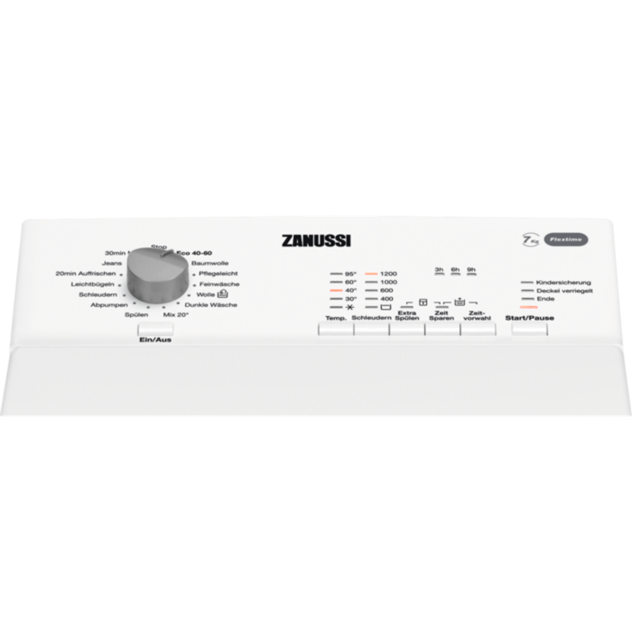 Zanussi ZWY71243KF Waschmaschine Toplader 7kg weiß 