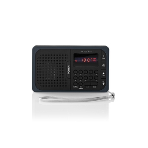Nedis RDFM2100GY FM-Radio Tragbar Batteriebetrieben / Netzstromversorgung