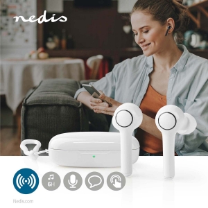 Nedis HPBT5055WT Vollständig drahtlose Kopfhörer Bluetooth® | max. Batteriespielzeit: 6 hrs |