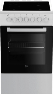 Beko FSM57100GW  Elektroherd mit Glaskeramik-Kochfeld  