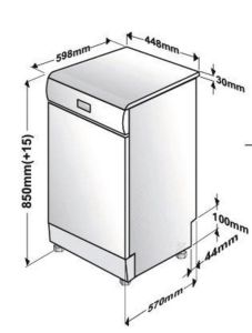Beko DVS05024W Geschirrspüler Stand 45 cm weiß 10 Maßgedecke 