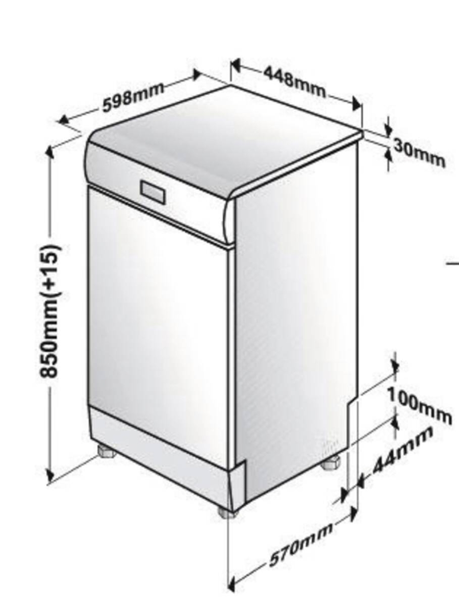 Beko DVS05024W Geschirrspüler Stand 45 cm weiß 10 Maßgedecke 