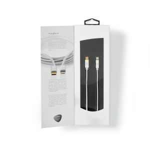 Nedis CCTB39650AL20 Apple Lightning-Kabel | Lightning-Stecker 8-polig – USB-C | 2,0 m | Aluminium
