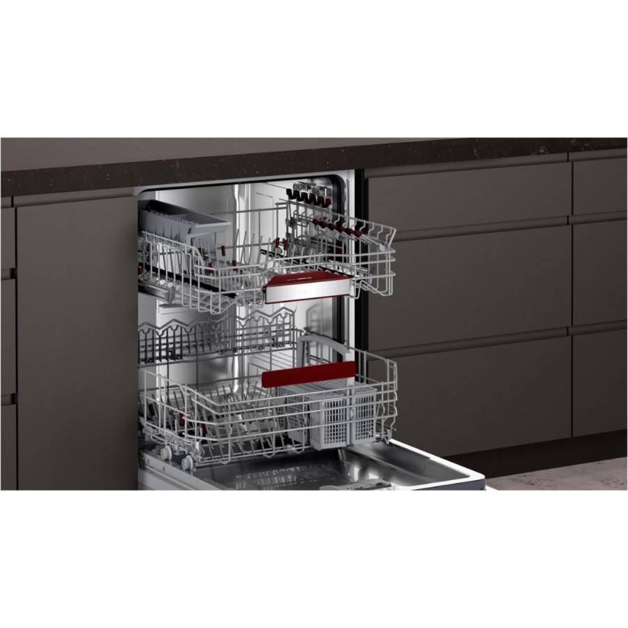 Neff S155HBX01D Geschirrspüler Einbau  60cm vollintegriert Restzeitprojektion (TimeLight),AquaStop