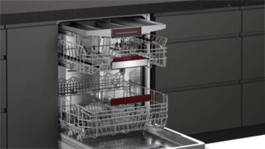 Neff S297TCX00E Geschirrspüler Einbau XXL vollintegrierbar 86,5cm VarioScharnier (IKEA küche) mit Besteckschublade