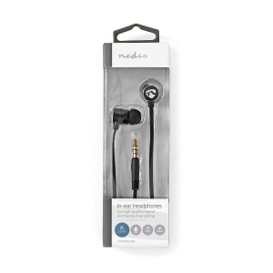 Nedis HPWD5020BK Kopfhörer mit Kabel 3.5 mm | Seillänge: 1.20 m | Eingebautes Mikro
