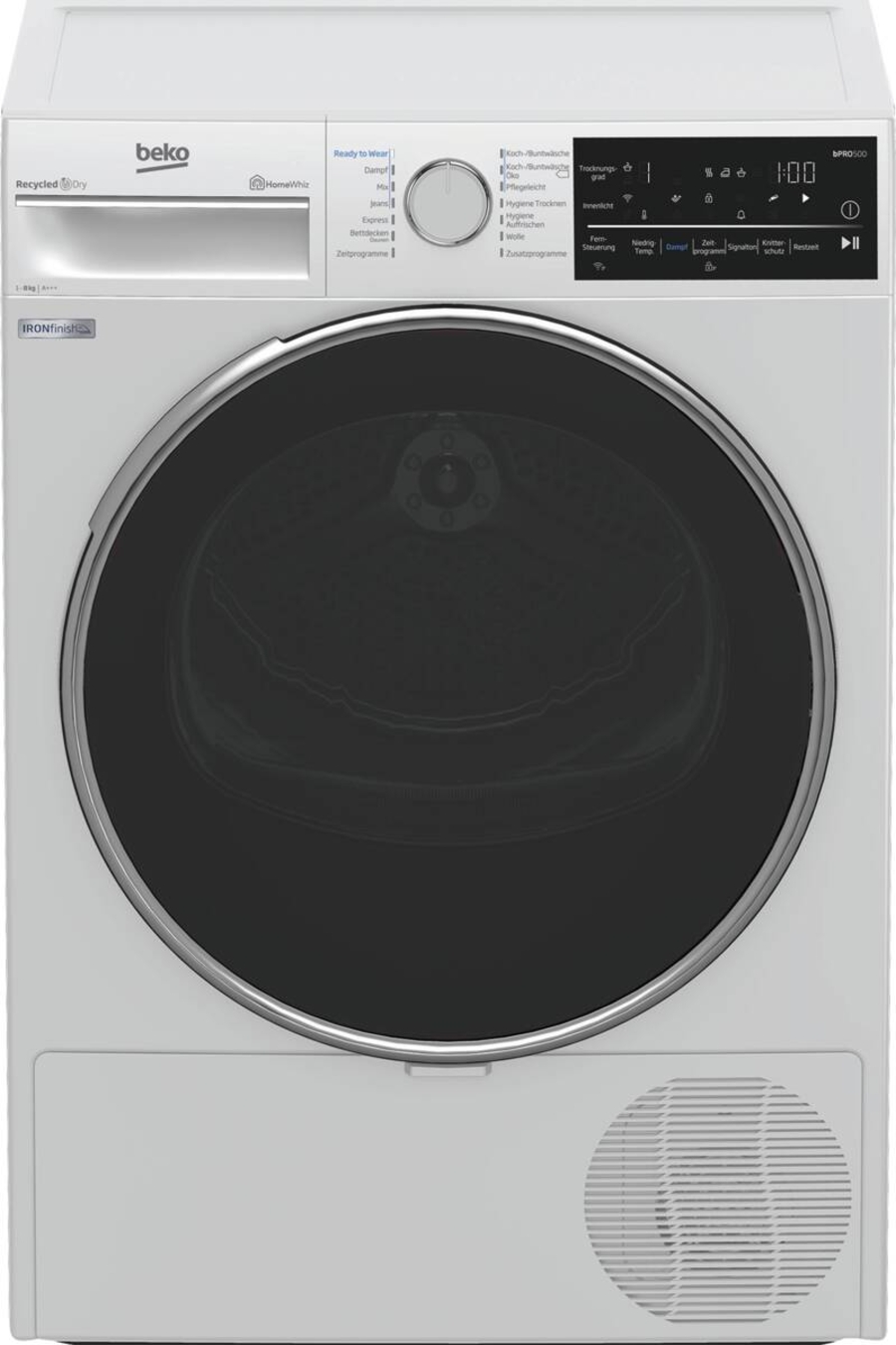 Beko B5T62243W Wärmepumpentrockner Stand Weiss A+++ 60cm,Anschlussmöglichkeit für direkten Kondenswasserablauf 