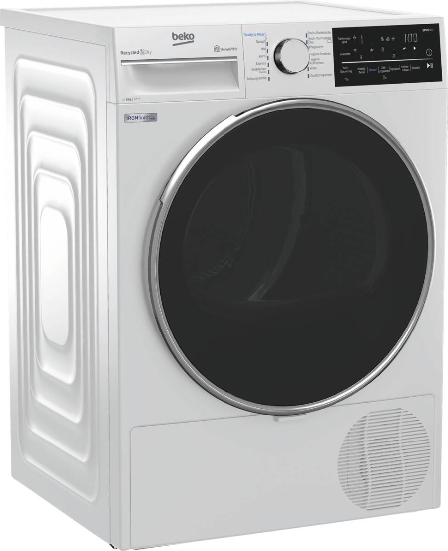 Beko B5T62243W Wärmepumpentrockner Stand Weiss A+++ 60cm,Anschlussmöglichkeit für direkten Kondenswasserablauf 