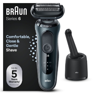 Braun Personal Care Series 6 61-N7000cc Elektrorasierer mit Reinigungsstation Grau