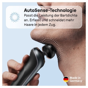 Braun Personal Care Series 6 61-N7000cc Elektrorasierer mit Reinigungsstation Grau