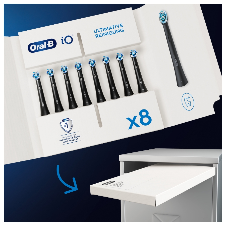 Oral-B iO Black Ultimative Reinigung Aufsteckbürsten 8er 