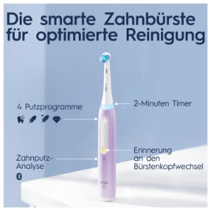 Oral-B iO Series 4 Elektrische Zahnbürste Lavender + Reiseetui 