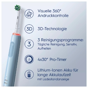 Oral-B Pro 3 3000 Elektrische Zahnbürste Blau 