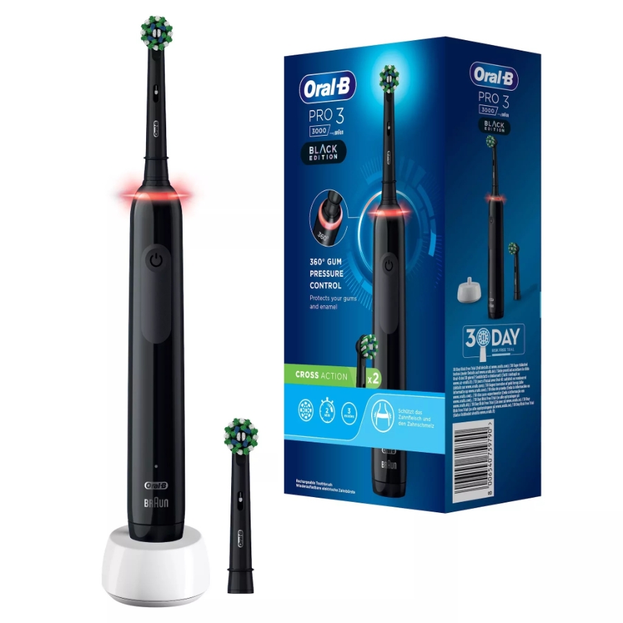 Oral-B Pro 3 3000 Elektrische Zahnbürste Schwarz  