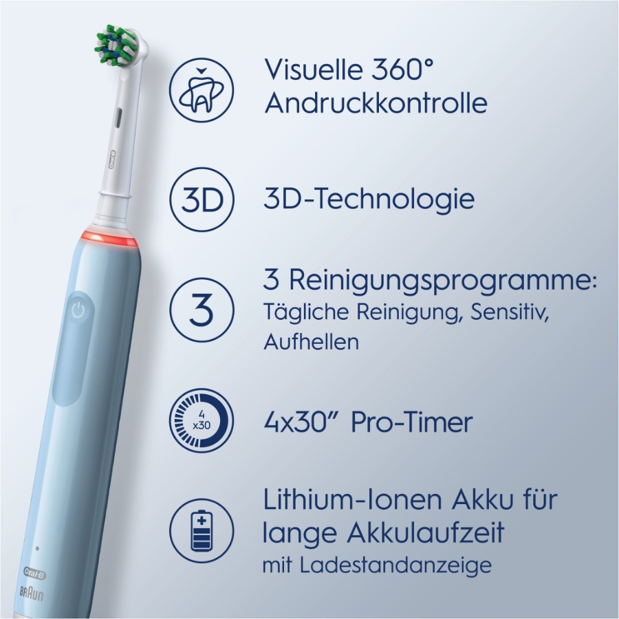 Oral-B Pro 3 3000 Elektrische Zahnbürste Blau 