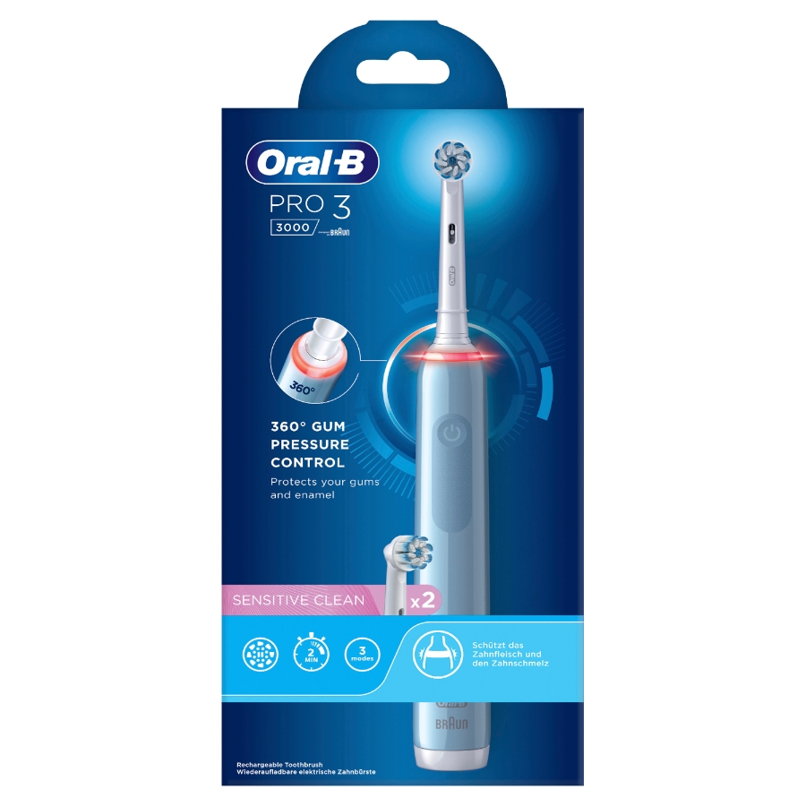 Oral-B Pro 3 3000 Elektrische Zahnbürste Blau 