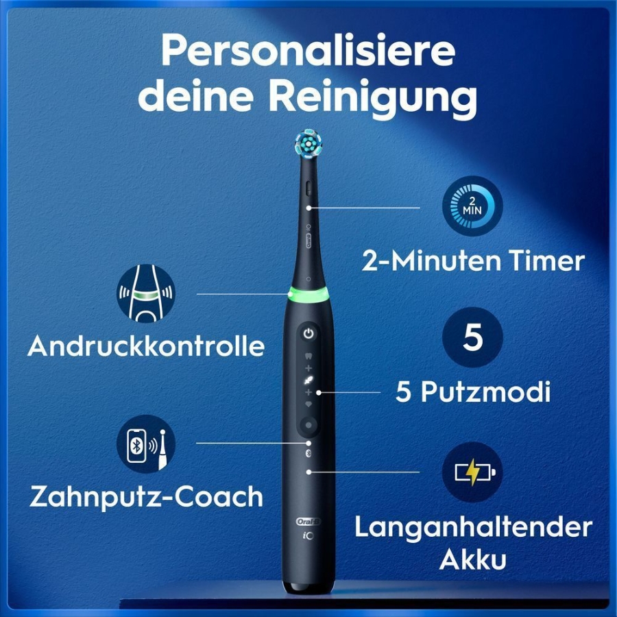 Oral-B iO Series 5 Elektrische Zahnbürste Matt Black 