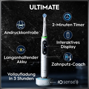 Oral-B iO Series 10 Elektrische Zahnbürste Stardust White 