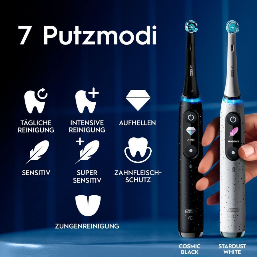 Oral-B iO Series 10 Elektrische Zahnbürste Stardust White 