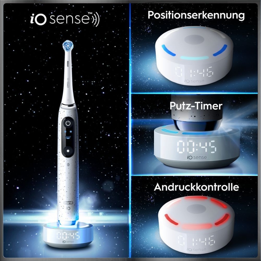 Oral-B iO Series 10 Elektrische Zahnbürste Stardust White 