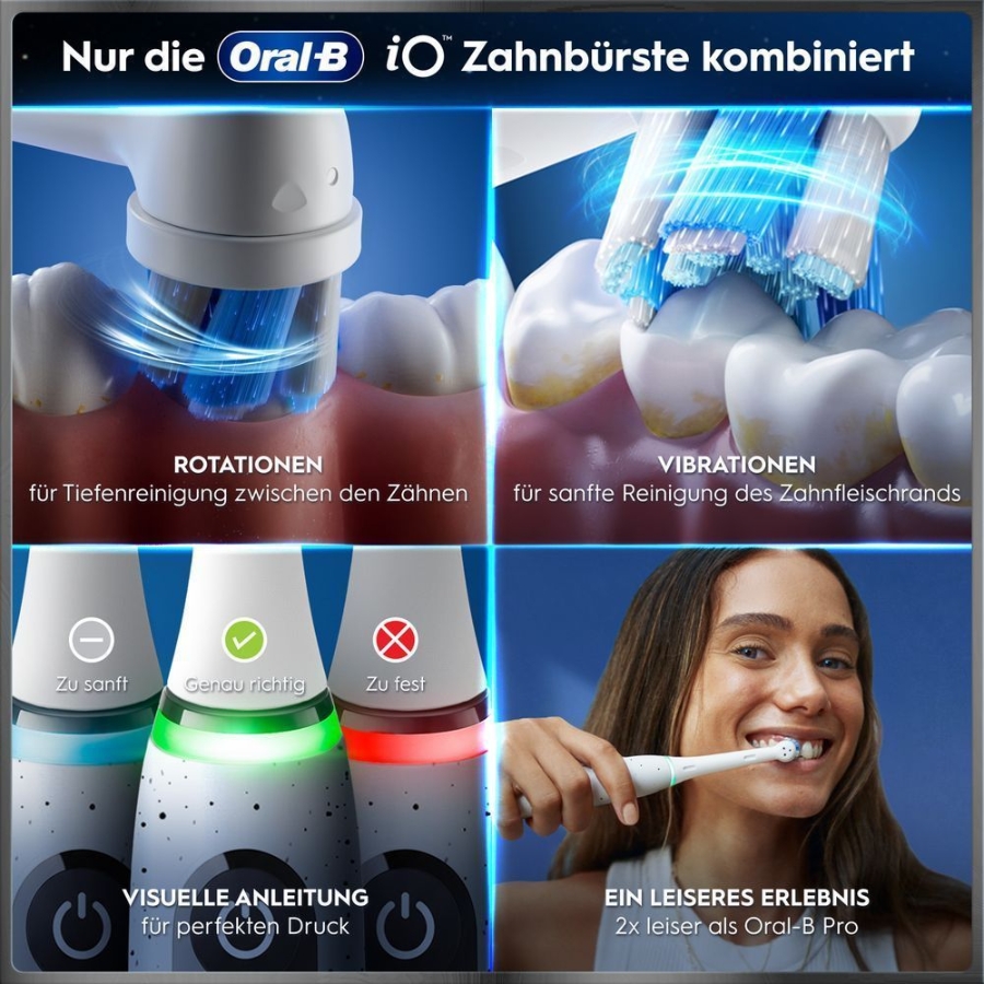 Oral-B iO Series 10 Elektrische Zahnbürste Stardust White 