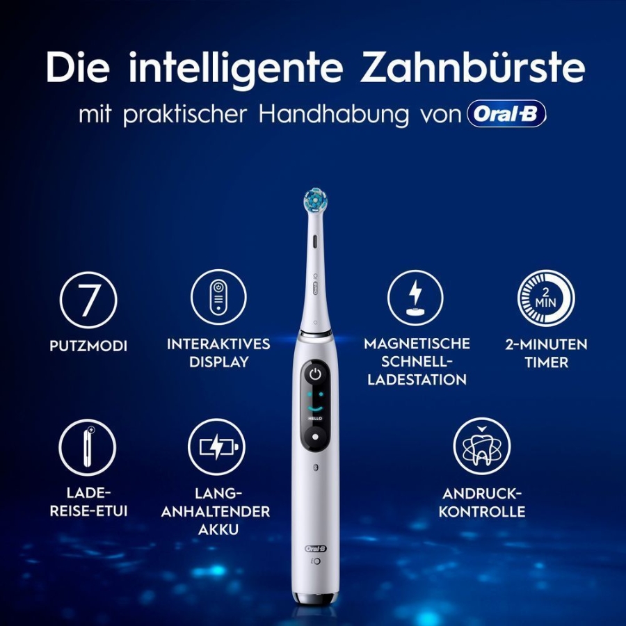 Oral-B iO Series 9 Elektrische Zahnbürste White Alabaster 