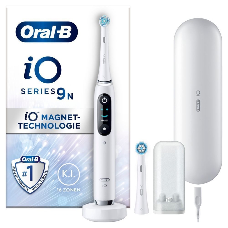 Oral-B iO Series 9 Elektrische Zahnbürste White Alabaster 