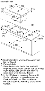 Bosch PXX875D57E Induktionskochfeld mit Dunstabzug 80cm Schwarz 