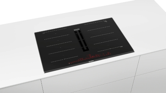 Bosch PXX875D57E Induktionskochfeld mit Dunstabzug 80cm Schwarz 