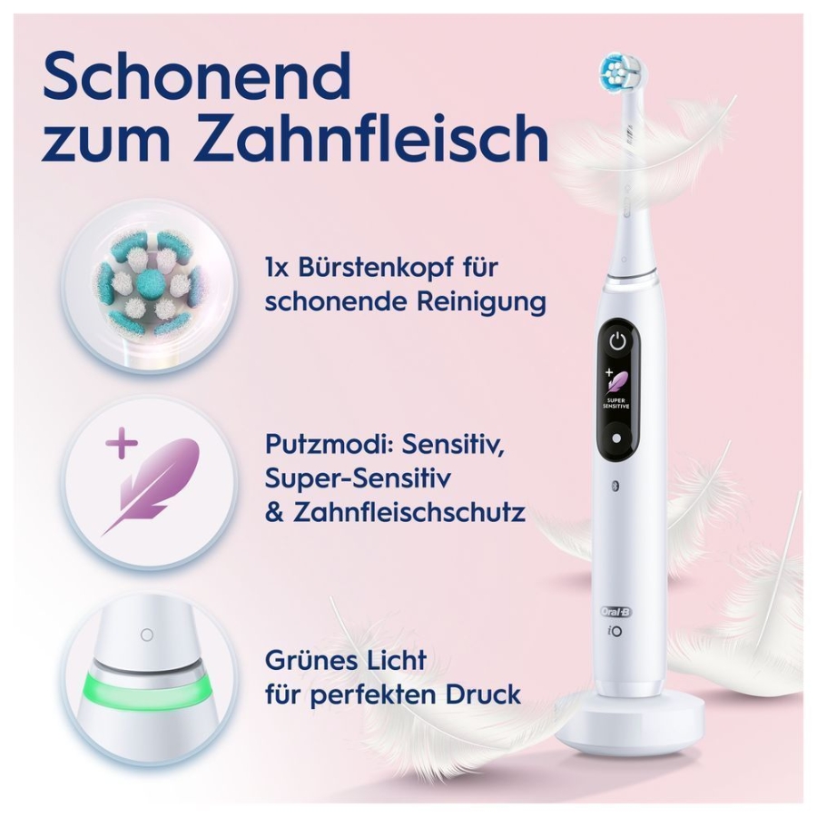 Oral-B iO Series 8 Elektrische Zahnbürste White Alabaster 