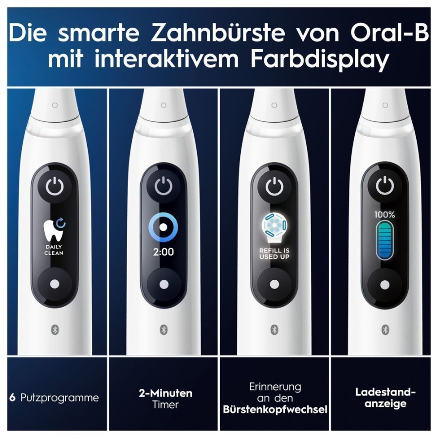 Oral-B iO Series 8 Elektrische Zahnbürste White Alabaster 