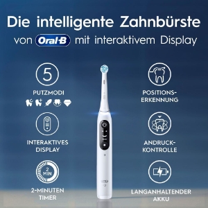 Oral-B iO Series 6 Elektrische Zahnbürste White Alabaster 