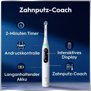 Oral-B iO Series 6 Elektrische Zahnbürste White Alabaster 