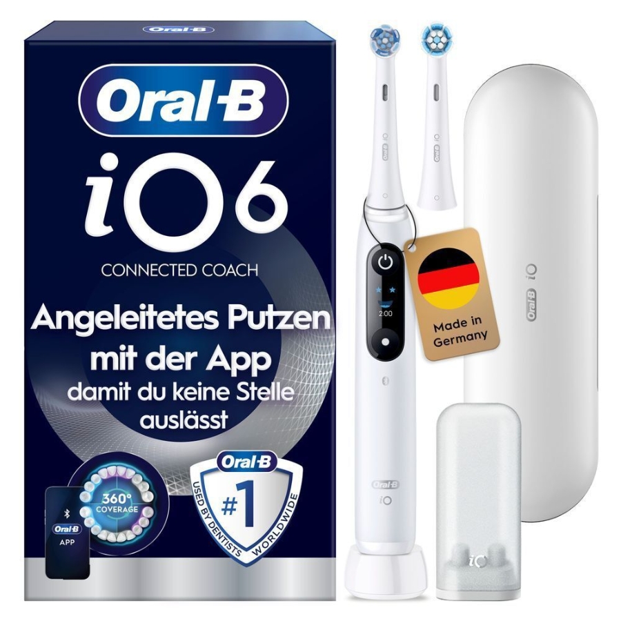 Oral-B iO Series 6 Elektrische Zahnbürste White Alabaster 