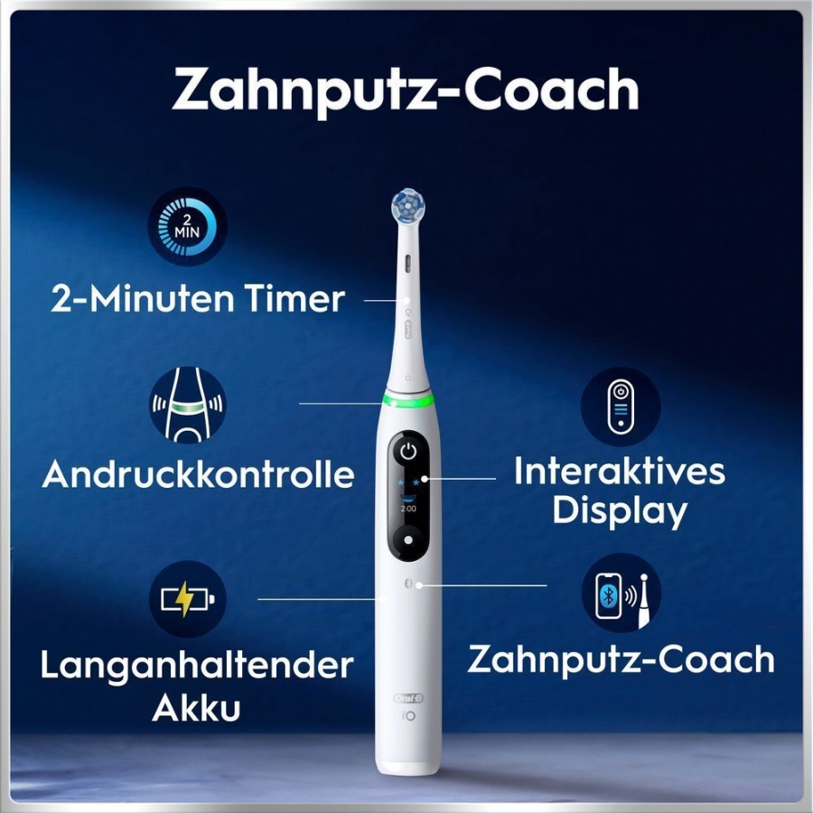 Oral-B iO Series 6 Elektrische Zahnbürste White Alabaster 