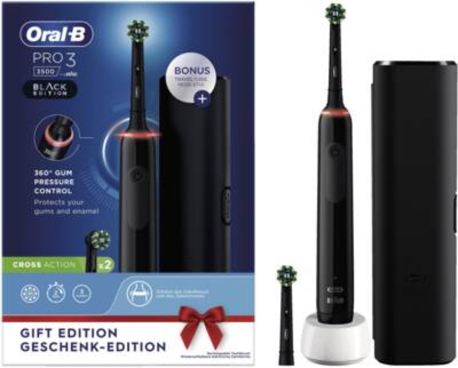 Oral-B Pro 3 3500 Elektrische Zahnbürste Schwarz 