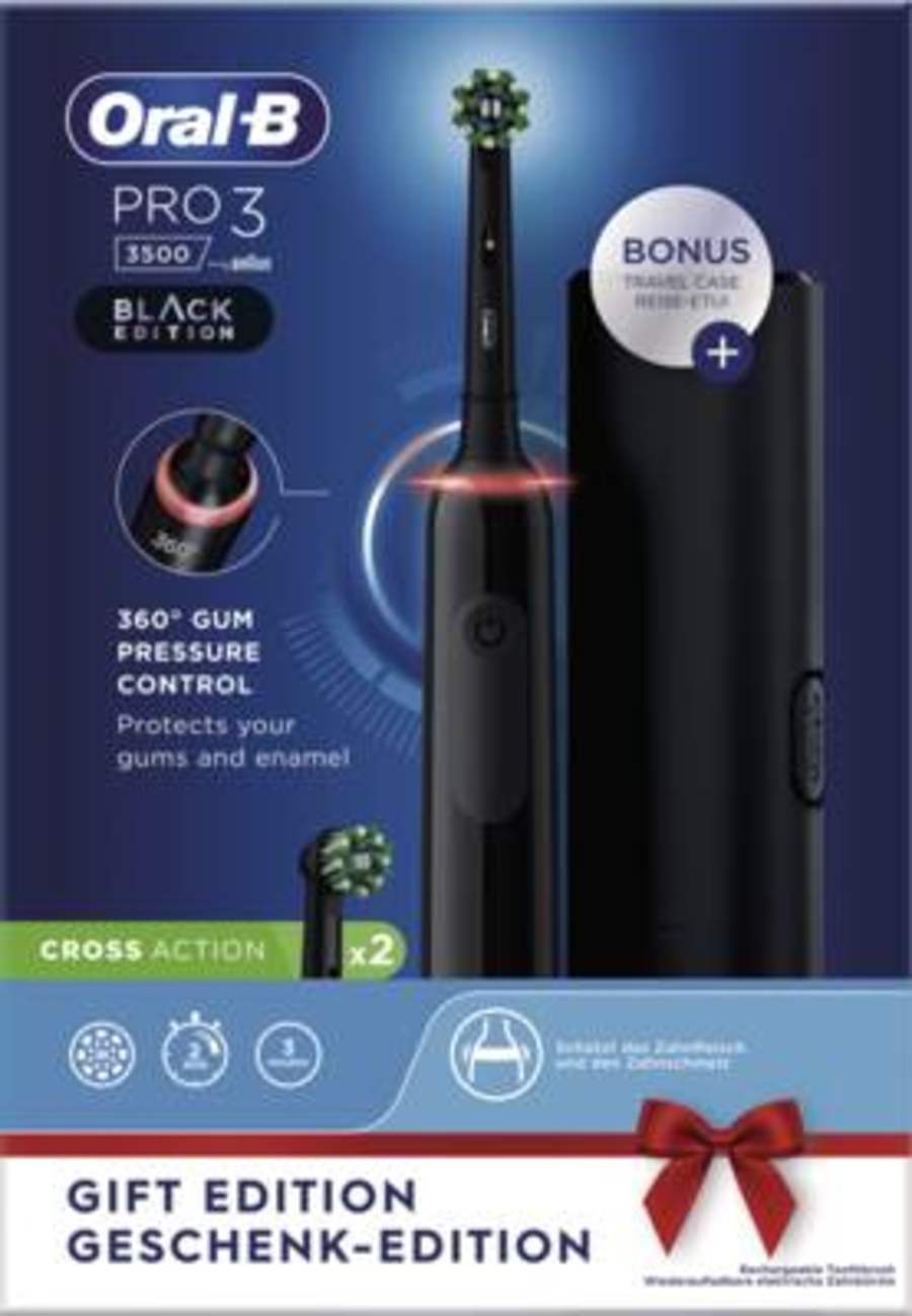 Oral-B Pro 3 3500 Elektrische Zahnbürste Schwarz 