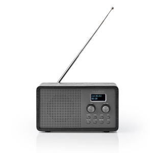 Nedis RDDB5110BK DAB + Radio Tisch Ausführumg | DAB+ / FM | 1.3 "  Scharz-weiß Monitor | Stromversorgung über USB | Digital