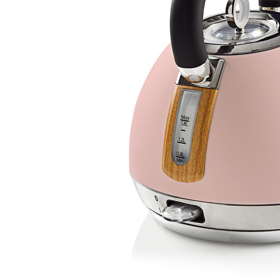 Nedis KAWK520EPK Wasserkocher 1.8 l | Soft-Touch | Pink| Um 360 Grad drehbar