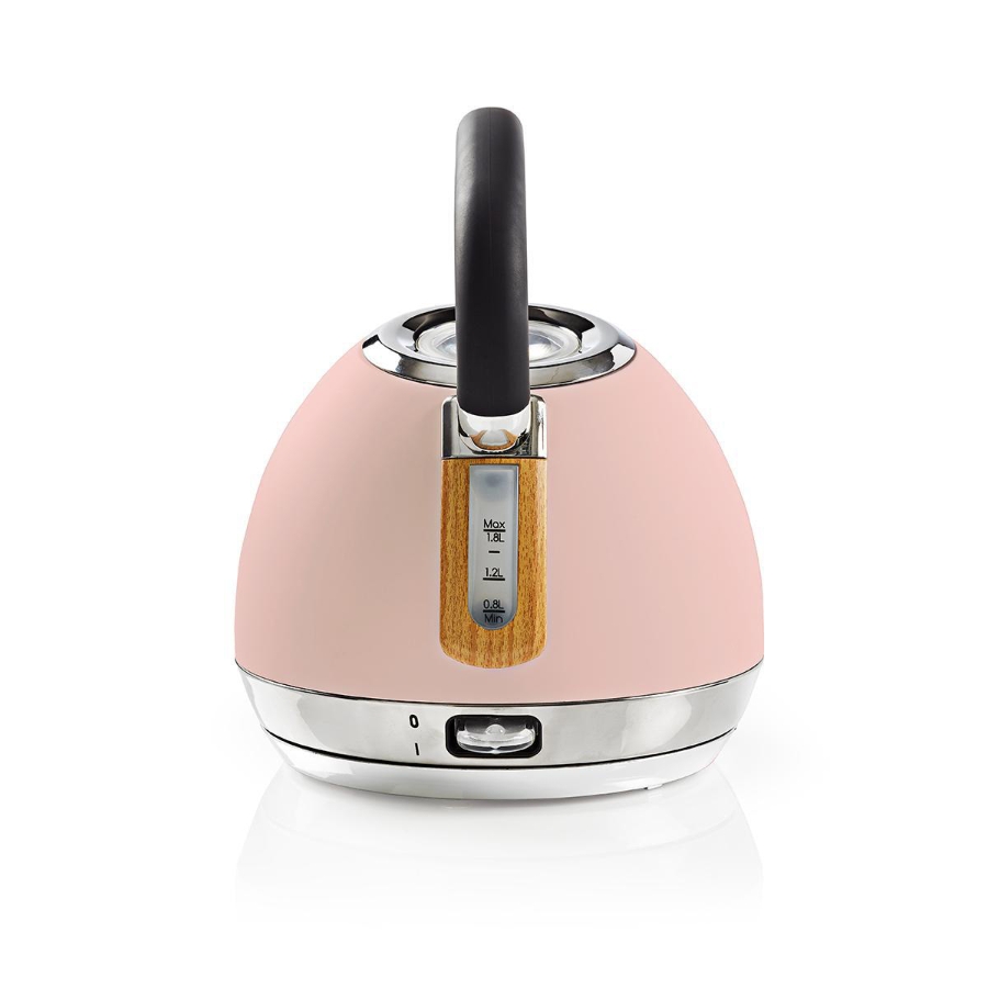 Nedis KAWK520EPK Wasserkocher 1.8 l | Soft-Touch | Pink| Um 360 Grad drehbar