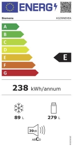 Siemens KG39NEXEB Kühl-Gefrierkombination  HxB:203 x 60 cm BlackSteel