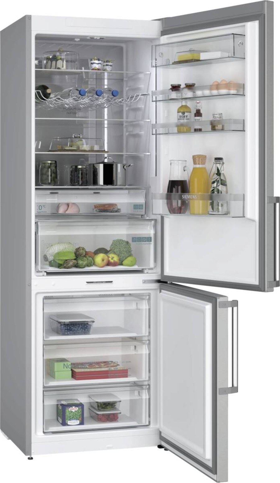 Siemens KG49NAICT Kühl-Gefrier-Kombination  HxB:203 x 70 cm Inox-antifingerprint