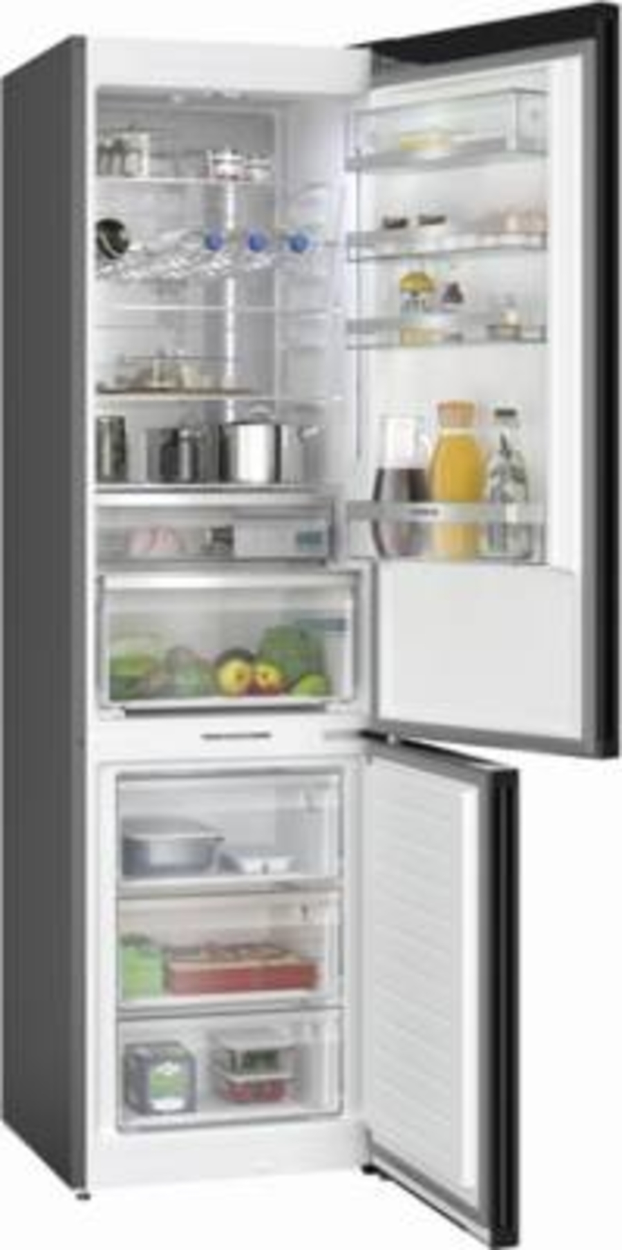 Siemens KG39N4XCF iQ500 Kühl-Gefrierkombination BlackSteel HxB:203 x 60 cm 
