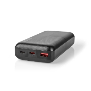 Nedis UPBKPD20000BK 20000 mAh | 2x 3.0 A | Anzahl der Ausgänge: 2  Ausgangsanschluss: 1x USB-A / 1x USB-C™ | 
