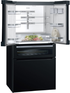 Siemens KF96RSBEA iQ700 Multidoor/Frenchdoor Schwarz Nofrost,Weinlagerzone