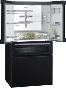 Siemens KF96RSBEA iQ700 Multidoor/Frenchdoor Schwarz Nofrost,Weinlagerzone