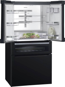 Siemens KF96RSBEA iQ700 Multidoor/Frenchdoor Schwarz Nofrost,Weinlagerzone