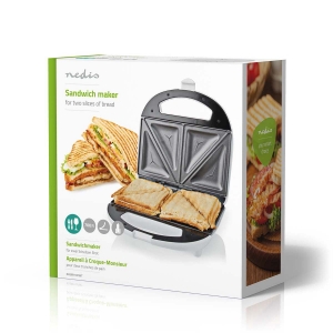 Nedis KASM110FWT Sandwichmaker 700 W | 20.5 x 12 cm | 