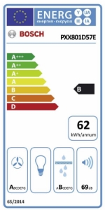 Bosch PXX801D57E Kochfeld mit Dunstabzug  80cm (Induktion)  Flächenbündig