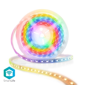 Nedis WIFILS51CRGB SmartLife LED-Streifen 5,00 m Wi-Fi | Mehrfarbig | SMD | 5.00 m | IP65 | 2700 K | 960 lm |